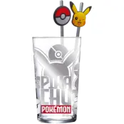 Pokemon - Pikachu - Set Of Premium Xxl Glass 16Oz + Twin Metal Straw