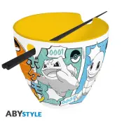 Pokemon - Starters Manga" - Ramen Bowl With Chopsticks 370Ml"