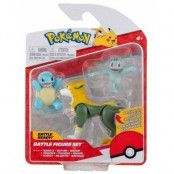 Pokémon - Battle Mini Figures Squirtle, Machop & Boltund
