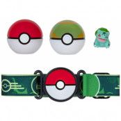 Pokémon Clip'n'Go: Poké Ball Belt Set - Poké Ball, Nest Ball & Bulbasaur