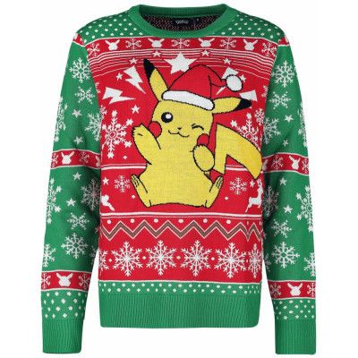 Pokémon - gaming Christmas jumper - Pikachu - Pika, Pika! - S XXL - för Herr - flerfärgad