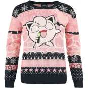 Pokémon - gaming Christmas jumper - Pummeluff - S - för Dam - rosa/svart