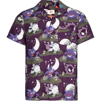 Pokémon - gaming Kortärmad tröja - Ghost - S XXL - för Herr - flerfärgad