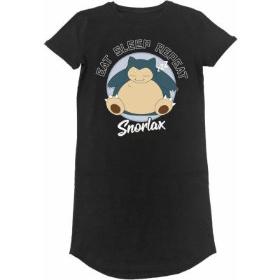 Pokémon - gaming Kort klänning - Relaxo - Eat sleep Repeat - S M - för Dam - svart