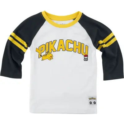 Pokémon - gaming Longsleeve - Barn - Pikachu 025 - 134/140 158/164 - för barn - svart/vit