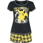 Pokémon - gaming Pyjamas - Pikachu - Rocks - M - för Dam - svart/gul