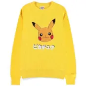 Pokémon - gaming Stickad jumper - Pikachu - S XXL - för  gul