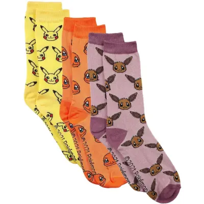 Pokémon - gaming Strumpor - Pikachu Charmander Eeve strumpor - EU 39-42 EU 43-46 - för  flerfärgad