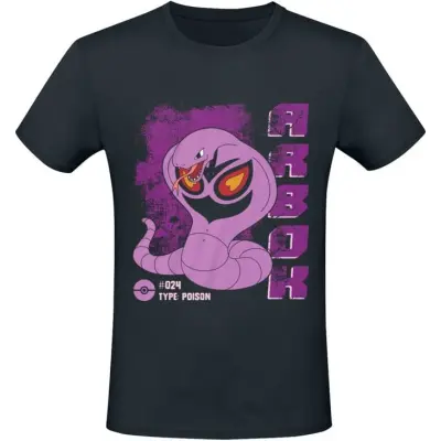 Pokémon - gaming T-shirt - Arbok - S XXL - för Herr - svart