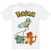 Pokémon - gaming T-shirt - Barn - Original Trio - 104 152 - för barn - vit