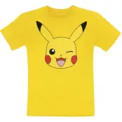 Pokémon - gaming T-shirt - Barn - Pikachu Face - 128 152 - för barn - gul