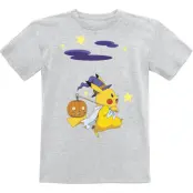Pokémon - gaming T-shirt - Barn - Pikachu - Halloween - 140 164 - för barn - grå
