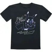 Pokémon - gaming T-shirt - Barn - Pikachu - Pika! Pika! Neon - 116 128 - för barn - svart