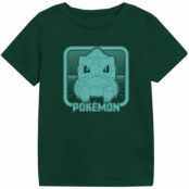 Pokémon - gaming T-shirt - Bisasam Retro Arcade - 116 152 - för barn - mörkgrön