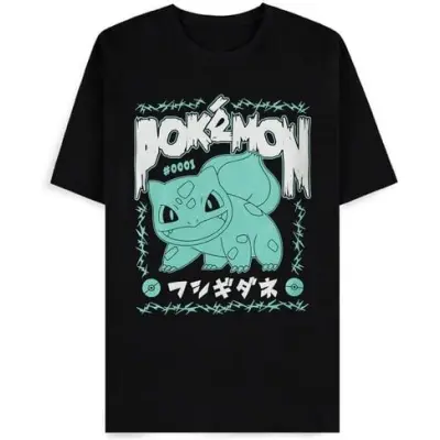 Pokémon - gaming T-shirt - Bisasam Rock - S XXL - för Herr - svart