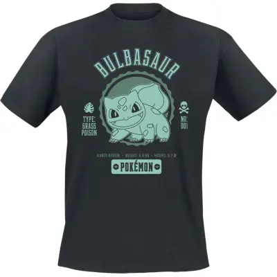Pokémon - gaming T-shirt - Bulbasaur - S XXL - för Herr - svart