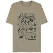 Pokémon - gaming T-shirt - Evoli Evolution - S XXL - för Herr - sand