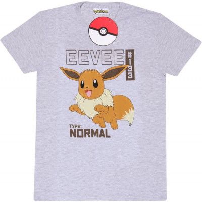 Pokémon - gaming T-shirt - Evoli - M L - för  grå