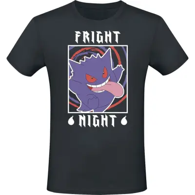 Pokémon - gaming T-shirt - Gengar - Fright Night - S XXL - för Herr - svart