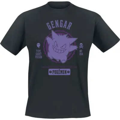 Pokémon - gaming T-shirt - Gengar - S XXL - för  svart