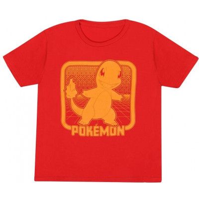 Pokémon - gaming T-shirt - Glumanda Retro Arcade - 116 - för barn - röd