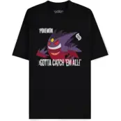 Pokémon - gaming T-shirt - Mega - Gengar - S XXL - för Herr - svart