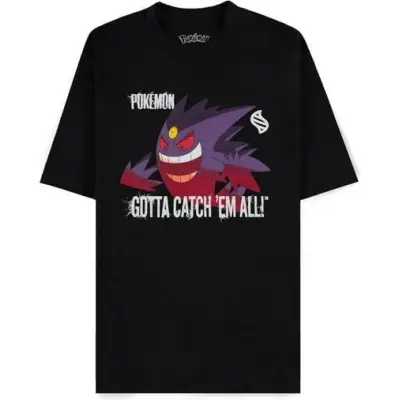 Pokémon - gaming T-shirt - Mega - Gengar - S XXL - för Herr - svart