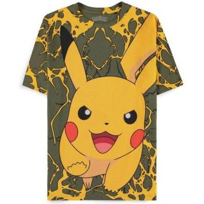 Pokémon - gaming T-shirt - Pikachu Lightning - S XL - för Herr - flerfärgad