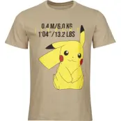 Pokémon - gaming T-shirt - Pikachu - S XXL - för Herr - beige