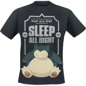 Pokémon - gaming T-shirt - Relaxo - Sleep All Night - S XXL - för  svart