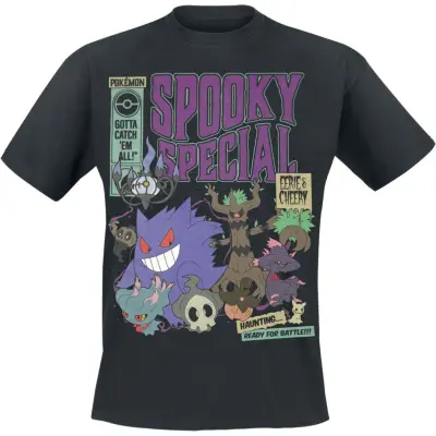 Pokémon - gaming T-shirt - Spooky Special - S XXL - för Herr - svart