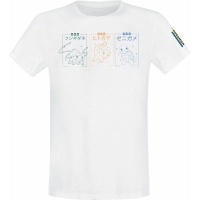 Pokémon - gaming T-shirt - Starters - S XXL - för Herr - vit