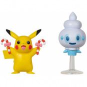 Pokémon - Pikachu and Vanillite Holiday Edition Battle Figure Set
