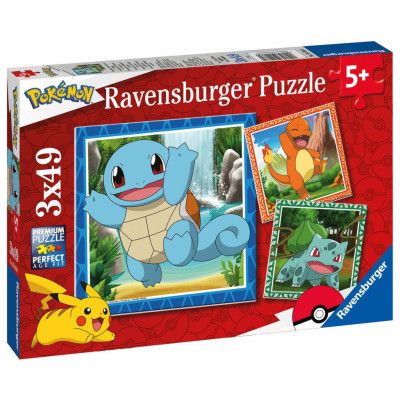 Ravensburger Pokemon Pussel 3x49 bitar - Pokemon -  Leksaksaffären