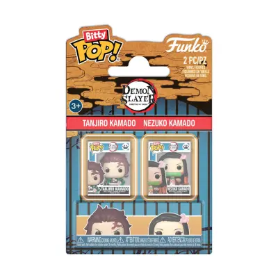 Bitty Pop! 2-Pack: Demon Slayer - Tanjiro Kamado & Nezuko Kamado Vinyl Figures