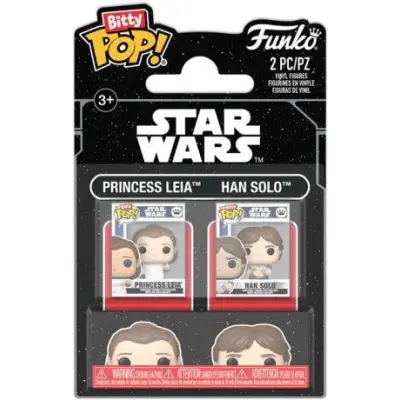 Bitty Pop! 2-Pack Disney: Star War - Princess Leia & Han Solo Vinyl Figures