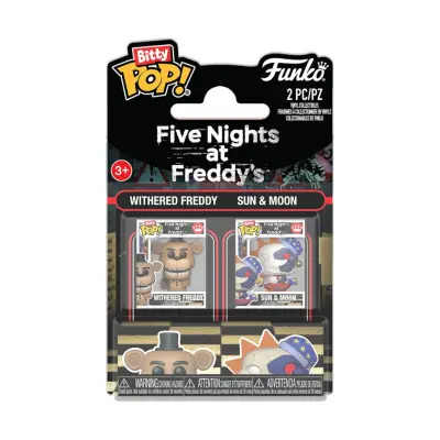 Bitty Pop! 2-Pack: Five Nights at Freddy's - Withered Freddy & Sun&Moon Vinyl Figures