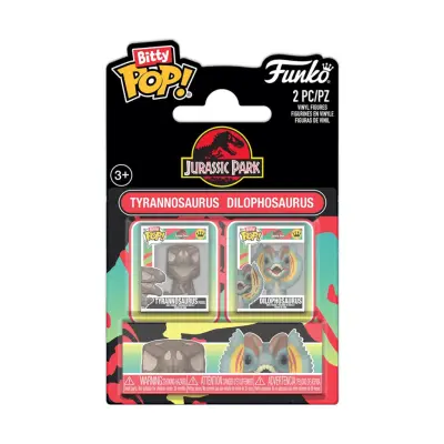 Bitty Pop! 2-Pack: Jurassic Park - Tyrannosaurus Fossil & Dilophosaurus Vinyl Figures
