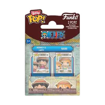 Bitty Pop! 2-pack: One Piece - Monkey D. Luffy & Nami Vinyl Figures
