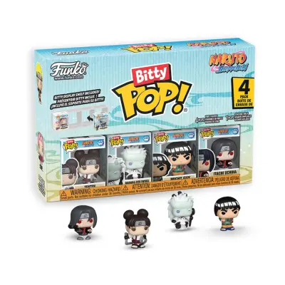 Bitty Pop! 4-Pack: Naruto Shippuden - Tenten, Madara, Might Guy, Itachi Uchiha Vinyl Figures