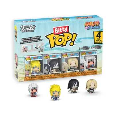 Bitty Pop! 4-Pack: Naruto Shippuden - Tsunade, Minato Namikaze, Orochimaru, Jiraiya Vinyl Figures