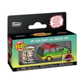 Bitty Pop! Rides: Jurassic Park - Dr. Alan Grant with Jurassic SUV Vinyl Figures