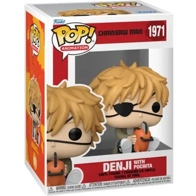 Chainsaw Man - Denji With Pochita Vinyl Figur 1971 - Funko Pop! - Funko Shop Europe