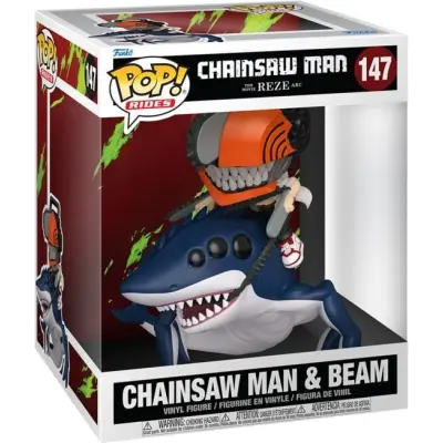 Chainsaw Man - Reze - Chainsaw Man & Beam (Pop! Ride Deluxe) Vinyl Figur 147 - Funko Pop! - Funko Shop Europe