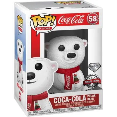 Coca Cola - Ad Icons - Coca Cola Polar Bear (Diamond Glitter) Vinyl Figur 58 - Funko Pop! - Funko Shop Europe