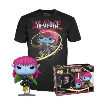 Pop! & Tee (Adult): Yu-Gi-Oh! - Harpie Lady (Black) Vinyl Figure & T-Shirt (S)