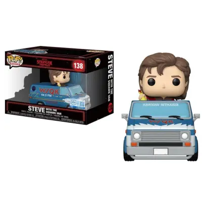 Pop! Rides Deluxe: Stranger Things - Steve with Squawk Van #138 Vinyl Figure