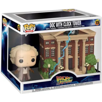 Tillbaka till framtiden - Doc with Clock Tower (Pop! Town) vinylfigur 15 - Funko Pop! - Funko Shop Europe