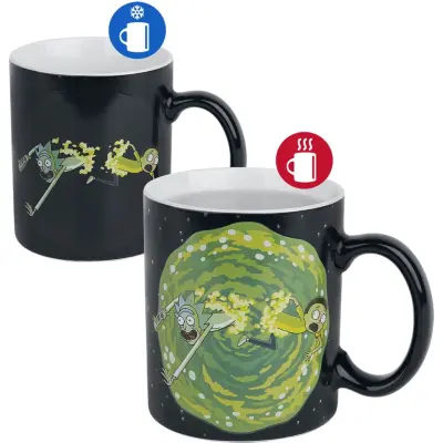 Rick And Morty Mugg - Portal - Heat-Change Mug - för  flerfärgad