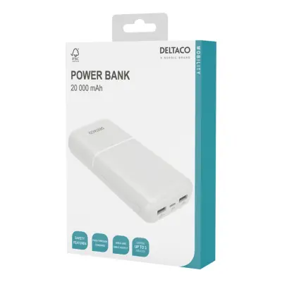 Deltaco Powerbank - 20.000mAh